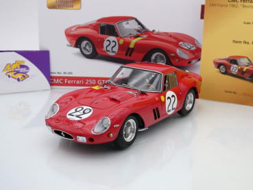 CMC M-253 # Ferrari 250 GTO Coupe #22 24h Le Mans 1962 " Beurlys - Eldé - Mason " 1:18