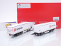 Preview: Herpa 319720 # Scania CR 20 Gardinenplanen-SZ + Anhänger " DB Schenker " 1:87