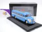 Preview: Schuco 02748 # Mercedes Benz O 6600 Reisebus in blau " Wanderfreunde " mit Fahrerfigur 1:43