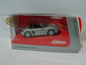 Schuco 20111 # Porsche Boxster S 918 (981) Baujahr 2014 in " silber metallic " 1:64