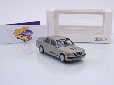 Preview: Norev 351196 # Mercedes-Benz 190E W201 Baujahr 1982 goldmetallic  " Senna Edition " 1:43