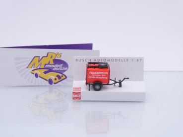 Preview: Busch 54908 # Schlauchanhänger 1-achs " Feuerwehr Mittenwalde / Mark " 1:87