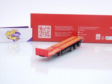 Herpa 076050-002 # Nooteboom Teletrailer 3-achs Auflieger " rot-braun " 1:87