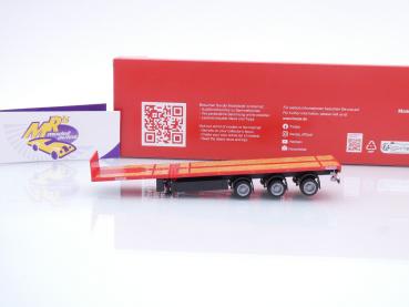 Preview: Herpa 076050-002 # Nooteboom Teletrailer 3-achs Auflieger " rot-braun " 1:87