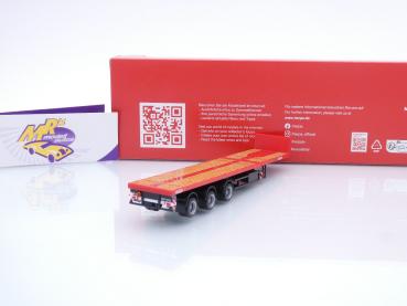 Preview: Herpa 076050-002 # Nooteboom Teletrailer 3-achs Auflieger " rot-braun " 1:87