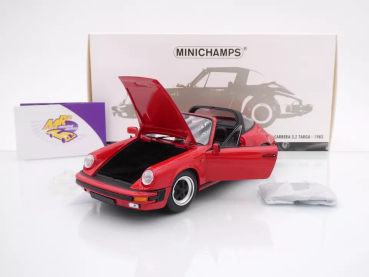 Preview: Minichamps 100063061 # Porsche 911 Carrera Targa 3,2 Baujahr 1983 " Indischrot " 1:18