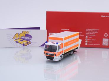 Herpa 098076 # MAN TGM Koffer-LKW mit Ladebordwand " Feuerwehr Düsseldorf " 1:87