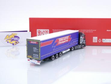 Preview: Herpa 317573 # Mercedes-Benz Actros Lowliner-Sattelzug " Toni Hotz Transporte " 1:87