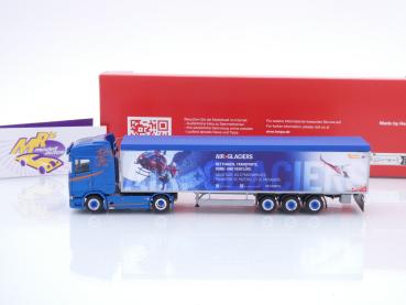 Preview: Herpa 957229 # Scania CS20 HD Schubboden-Sattelzug " Ruegsegger Transport " 1:87