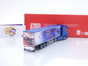 Preview: Herpa 957229 # Scania CS20 HD Schubboden-Sattelzug " Ruegsegger Transport " 1:87