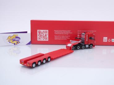 Preview: Herpa 317962 # Volvo FH 16 GL XL + Nooteboom-Pendel-X-Auflieger " Kutter " 1:87