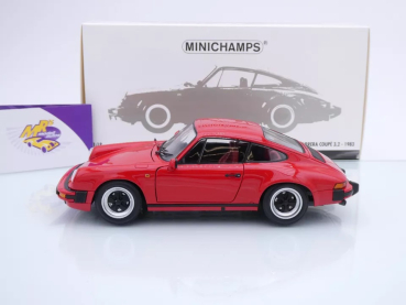 Preview: Minichamps 100063021 # Porsche 911 Carrera Coupe Baujahr 1983 " indischrot " 1:18