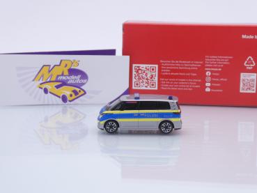 Preview: Herpa 097994 # VW ID Buzz ELW silber-blau-gelb " Polizei Fahrstudie " 1:87