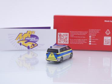Preview: Herpa 097994 # VW ID Buzz ELW silber-blau-gelb " Polizei Fahrstudie " 1:87