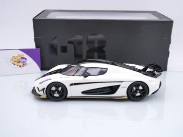 Preview: GT Spirit GT913 # Koenigsegg Regera Record Baujahr 2023 " weißmetallic-schwarz " 1:18