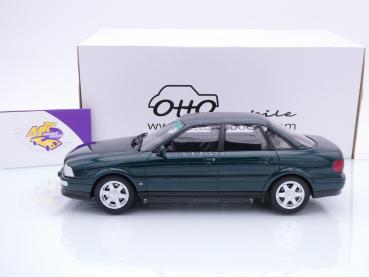 Preview: Ottomobile OT1101 # Audi S2 Limousine Baujahr 1993 " dunkelgrünmetallic " 1:18