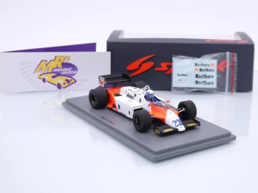 Preview: Spark S8803 # Alfa Romeo 183T F1 Nr.23 6th Monaco GP 1983 " Mauro Baldi " 1:43