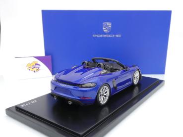 Preview: Spark WAP0212170RSPY # Porsche 718 (982) Spyder RS Baujahr 2024 " San Marino blaumetallic " 1:18
