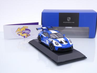 Preview: Spark WAP0202860SGT3 # Porsche 911 (992) GT3 #17 Baujahr 2023 blau-weiß " Salzburg " 1:43