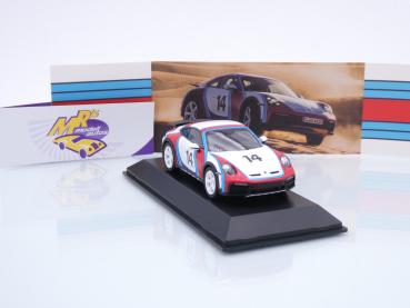 Preview: Spark WAP0200030PDKM # Porsche 911 (992) Dakar #14 953 " Martini Design " 1:43