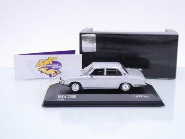 Preview: Minichamps 410029201 # BMW 2500 Limousine Baujahr 1968 in " silbermetallic " 1:43