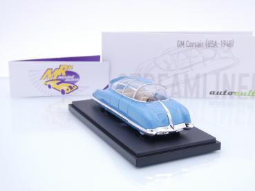 Preview: Autocult 04043-1 # GM Corsair Streamliner Baujahr 1948 " hellblau " 1:43