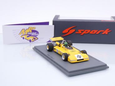 Preview: Spark S7436 # Brabham BT38 F1 #20 4th Hockenheim GP 1972 " Wilson Fittipaldi " 1:43