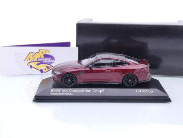 Preview: Minichamps 410020126 # BMW M4 Competition Coupe Baujahr 2020 " dunkelrotmetallic " 1:43