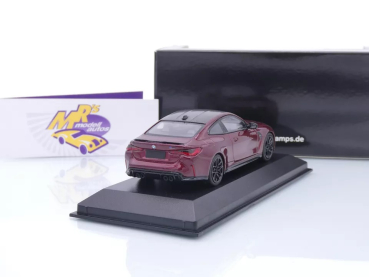Preview: Minichamps 410020126 # BMW M4 Competition Coupe Baujahr 2020 " dunkelrotmetallic " 1:43