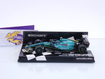 Preview: Minichamps 417221705 # Aston Martin AMR22 F1 Singapur GP 2022 " Sebastian Vettel " 1:43