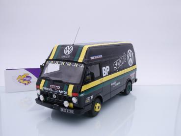 Preview: Ottomobile OT353 # 2er Set VW LT35 mit Anhänger + VW Golf I GTI Nr.10 Rallye Tour de France 1981 " BP Racing " 1:18