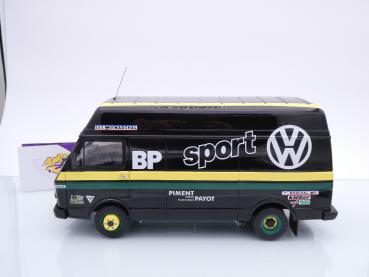 Preview: Ottomobile OT353 # 2er Set VW LT35 mit Anhänger + VW Golf I GTI Nr.10 Rallye Tour de France 1981 " BP Racing " 1:18