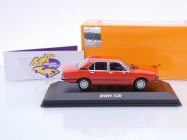 Preview: Maxichamps 940023006 # BMW 5er 520 E12 Limousine Baujahr 1972 " rot " 1:43