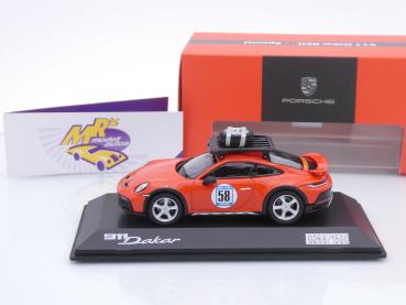 Preview: Spark WAP0200050SDAK # Porsche 911 (992) Dakar #58 Baujahr 2023 " RED 58 Special " 1:43