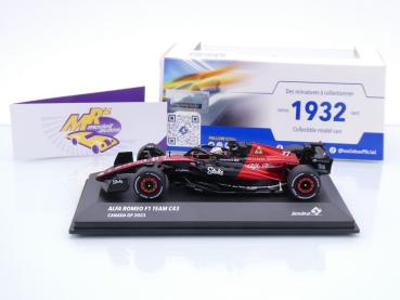 Preview: Solido S4317901 # Alfa Romeo C43 F1 #77 10th Kanada GP 2023 " Valtteri Bottas " 1:43