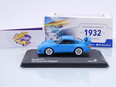 Preview: Solido S4313801 # Porsche 911 (993) Carrera RS Clubsport Baujahr 1995 " hellblau " 1:43
