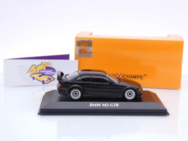 Preview: Maxichamps 940023380 # BMW M3 GTR (E36) Streetcar Baujahr 1993 " schwarz " 1:43
