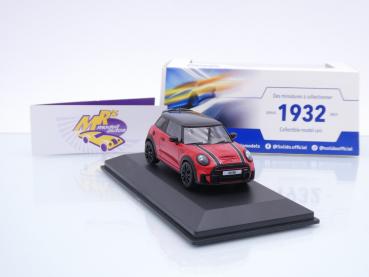 Preview: Solido S4315001 # Mini Cooper JCW (F56) Baujahr 2023 " rot-schwarz " 1:43