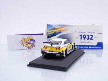 Preview: Solido S4311208 # Nissan Skyline GT-R R35 Baujahr 2008 weiß-gelb " Liberty Walk " 1:43