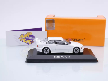 Preview: Maxichamps 940023381 # BMW M3 GTR (E36) Streetcar Baujahr 1993 " weiß " 1:43