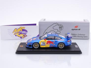 Preview: Spark 100SPA17 # Porsche 911 (996) GT3 RS #76 24h Spa 2002 " Red Bull RWS Motorsport " 1:43