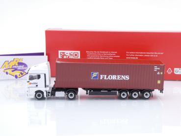 Preview: Herpa 318228 # MAN TGX GM Container-Sattelzug " Schmid / Florens " 1:87