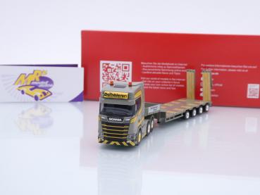Herpa 955997 # Scania CS20 HD Semitieflade-Sattelzug " Dornbierer Staad Schweiz " 1:87