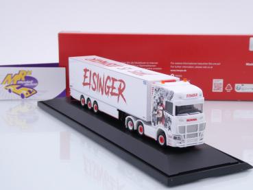 Preview: Herpa 122306 # Scania CS20 HD Kühlkoffer-Sattelzug " Eisinger Logistik " 1:87