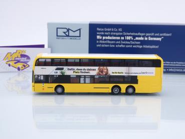 Preview: Rietze 78017 # Alexander Dennis Enviro 500 Doppeldeckerbus " BVG Berlin - Berlinovo " 1:87