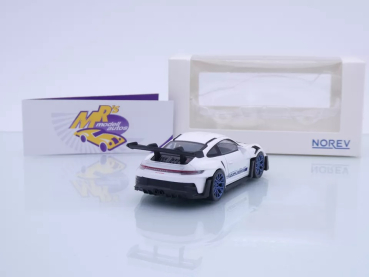 Preview: Norev 750048 # Porsche 911 (992) GT3 RS Baujahr 2022 " weiß-blaumetallic " 1:43
