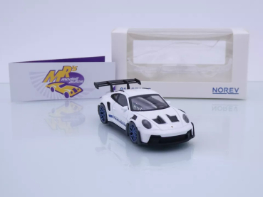 Preview: Norev 750048 # Porsche 911 (992) GT3 RS Baujahr 2022 " weiß-blaumetallic " 1:43