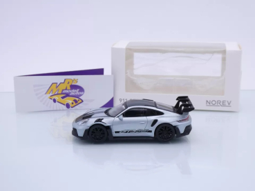 Preview: Norev 750049 # Porsche 911 (992) GT3 RS Baujahr 2022 " silbermetallic-schwarz " 1:43
