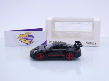 Preview: Norev 750062 # Porsche 911 (992) GT3 RS Baujahr 2022 " schwarz-pyrorot " 1:43