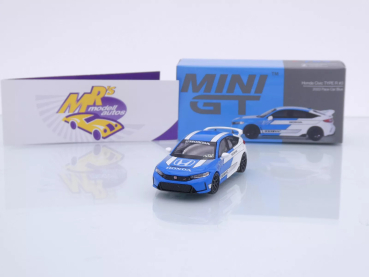 TSM MINI GT MGT00753-L # Honda Civic Type R #3 LHD blue " Pace Car 2023 " 1:64